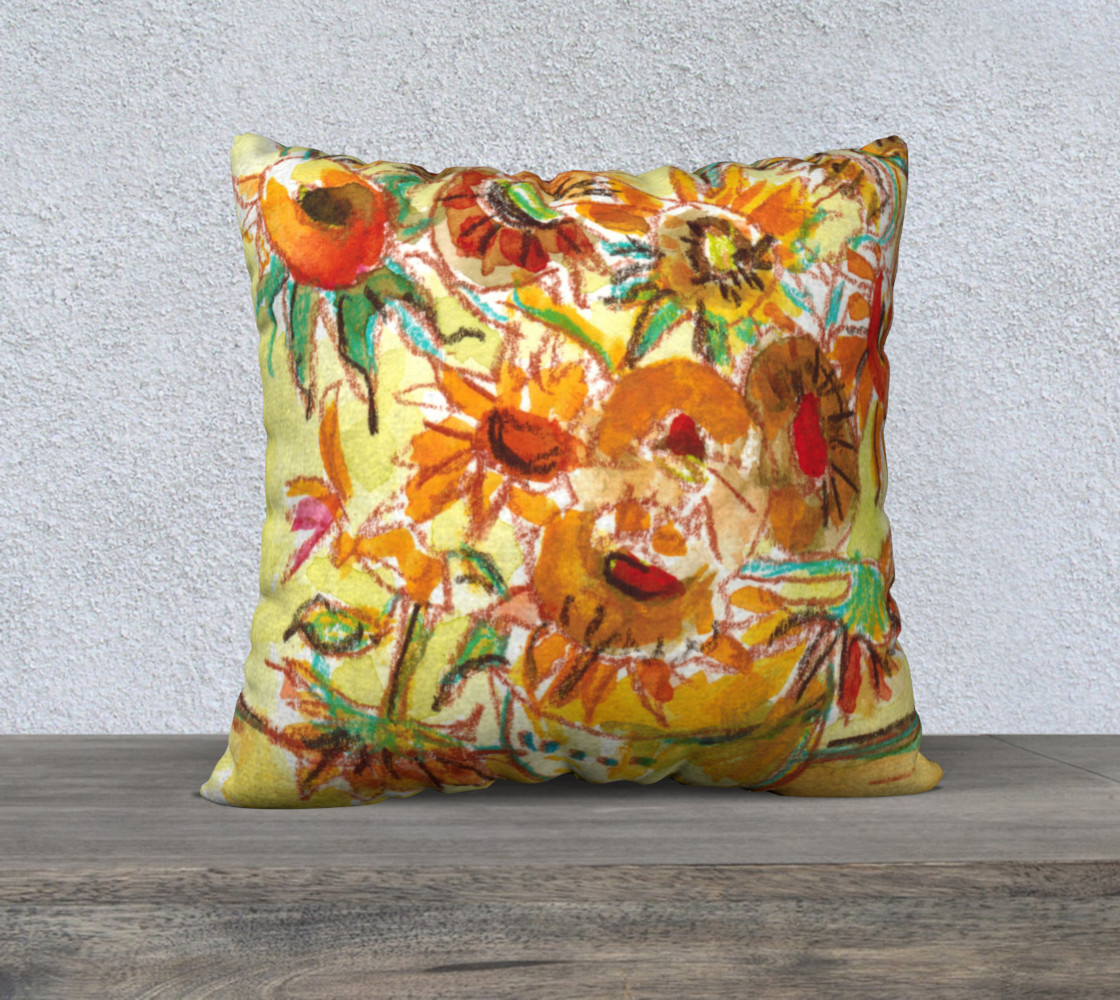 Sunflowers Pillow preview #1