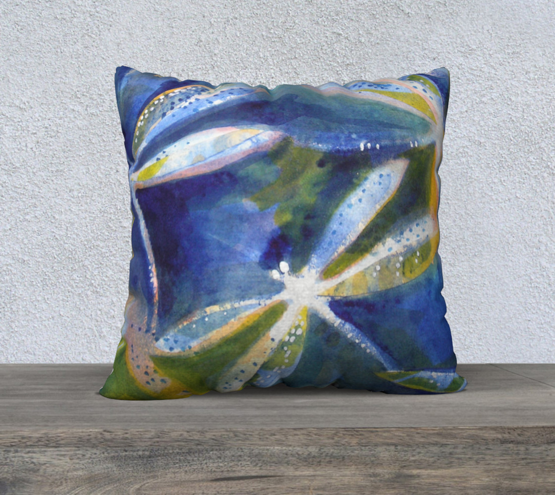 Dragonfly Blue Pillow preview #1
