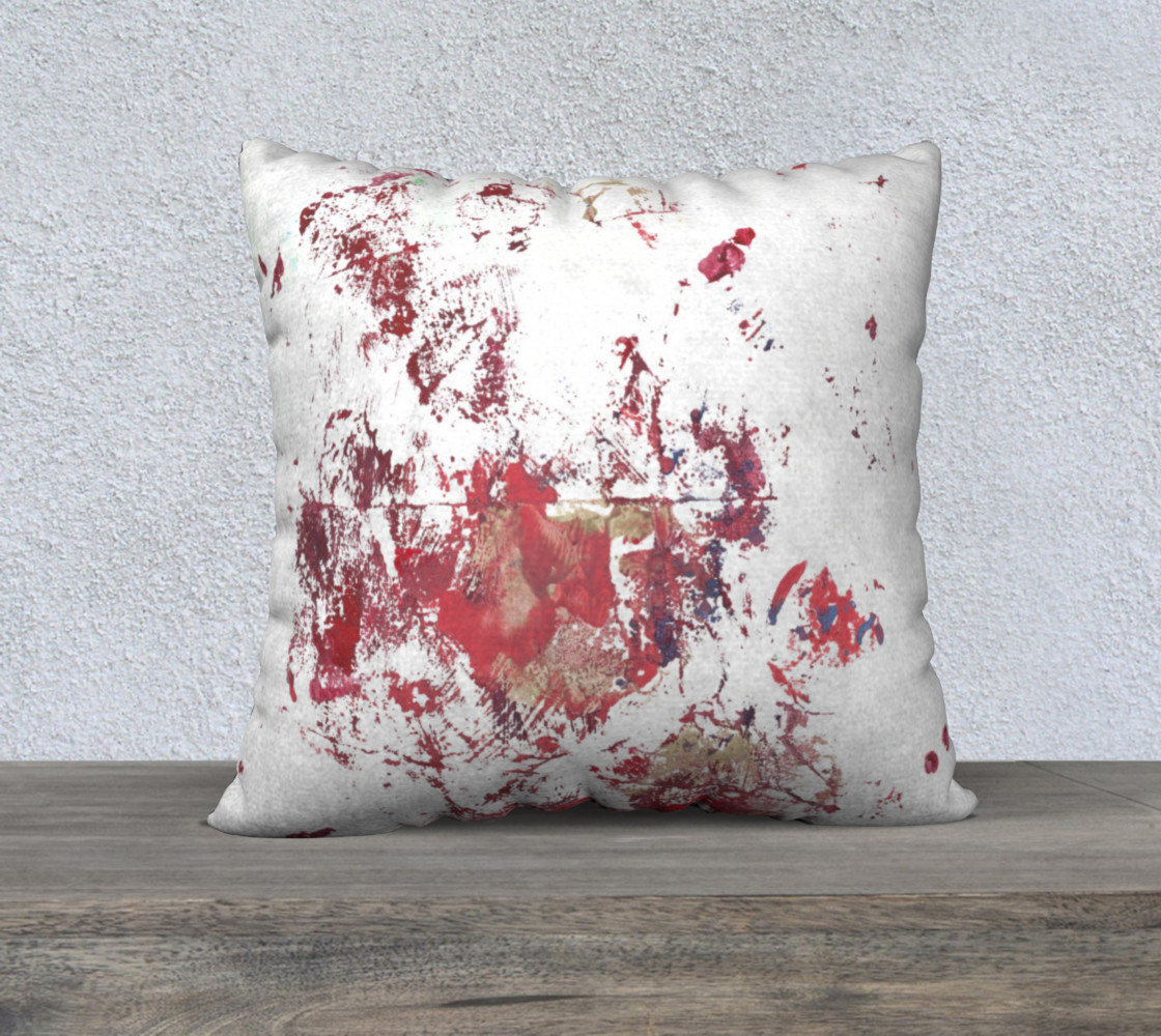 abstract reds 22 x 22 Pillow Case thumbnail #2