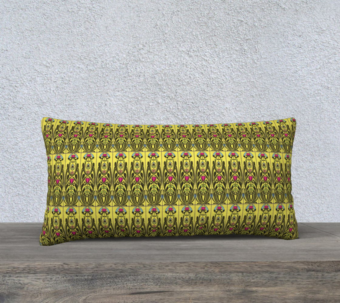 Yellow Nouveau 24 x 12 Pillow Case preview #1