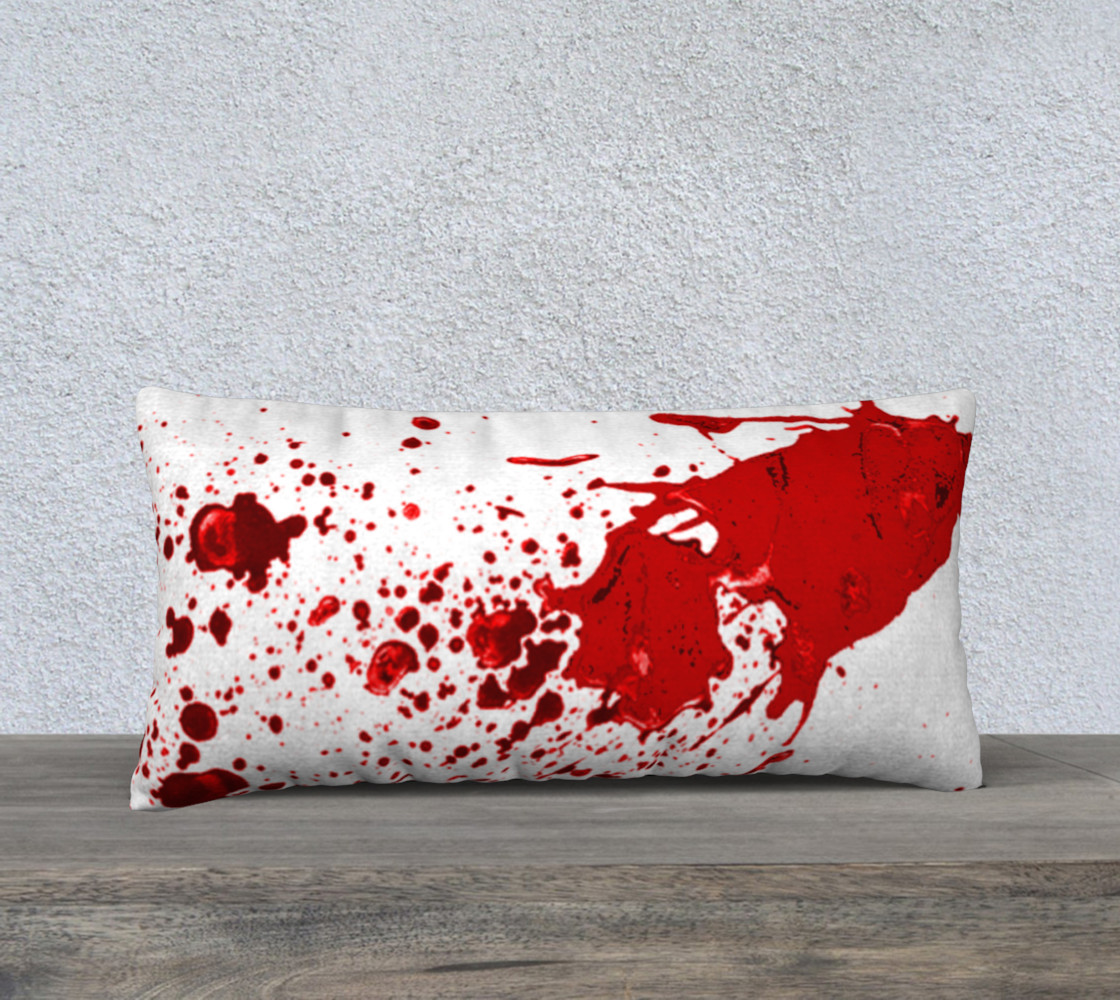 Blood Splatter First Cosplay Halloween Pillow Case 24 x 12 preview #1