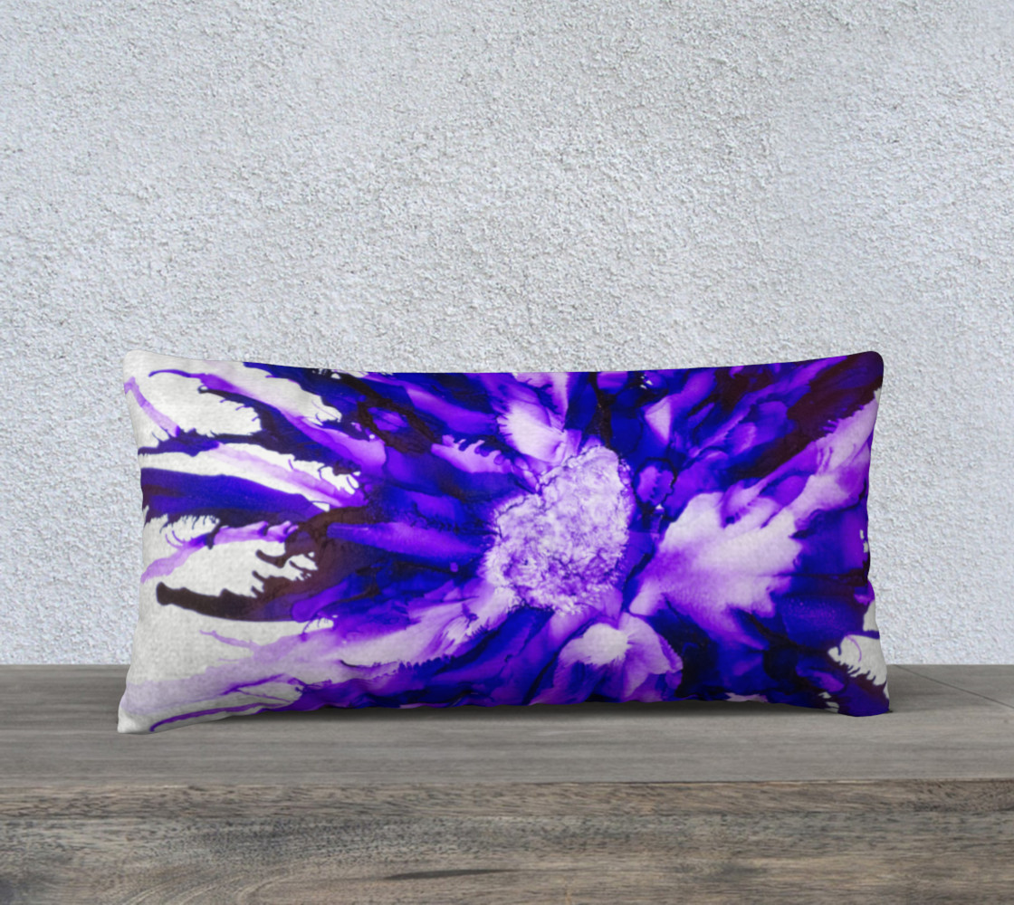 Abstract Purple Flower Alcohol Ink Art preview #1