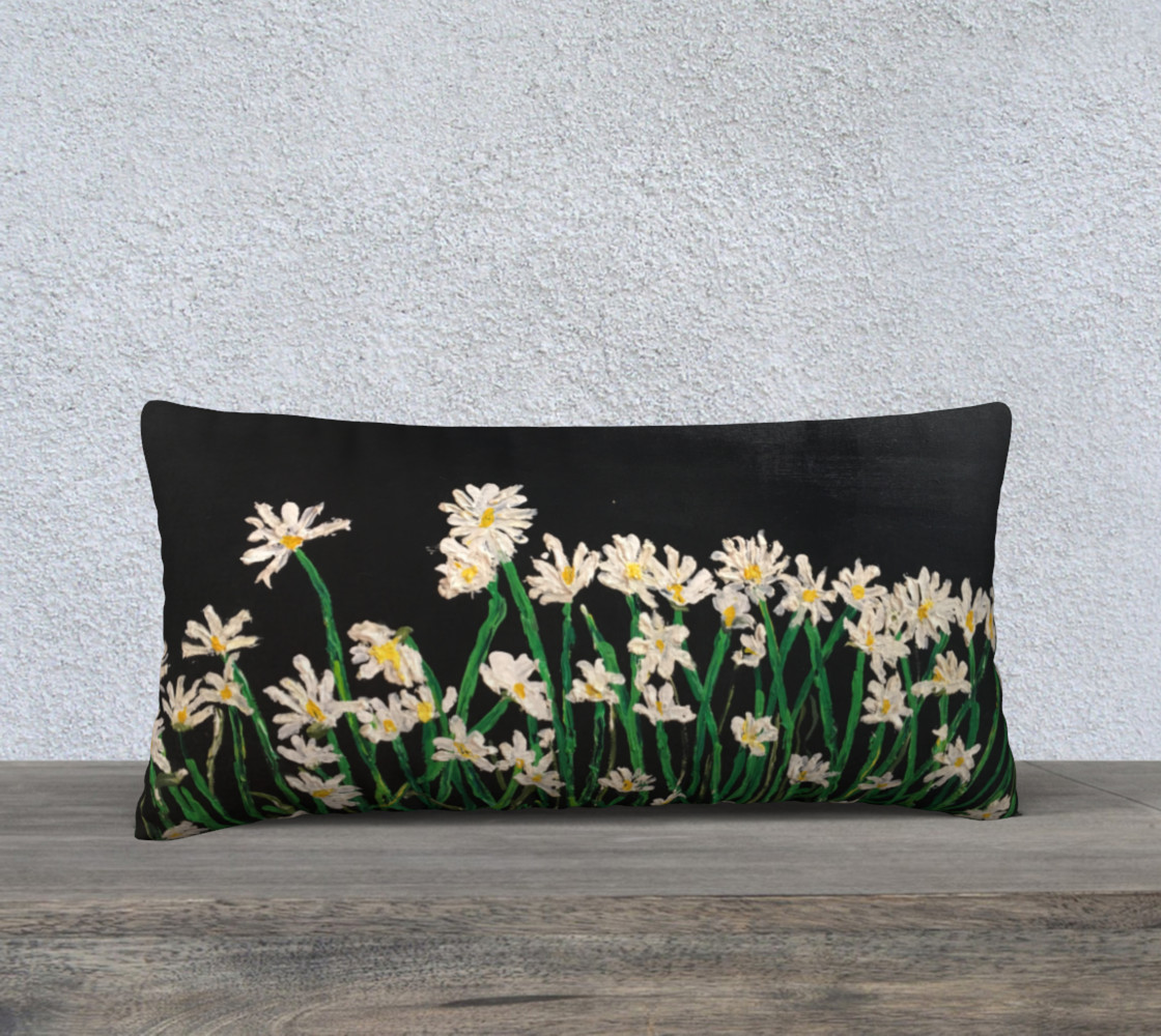 Aperçu de daisies at midnight pillow case #1