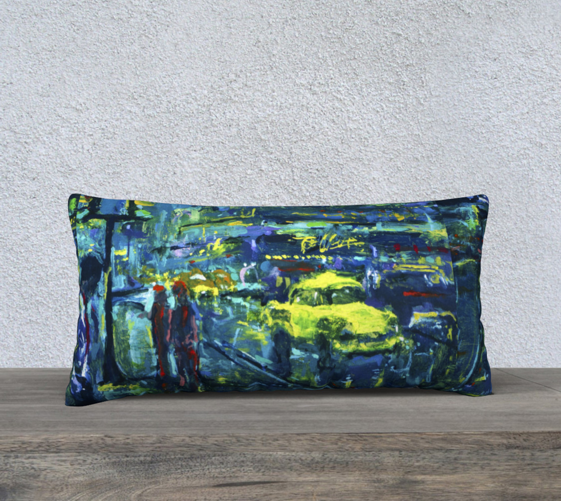 Lady Nighthawk Taxi Cab Pillow Case 3D preview