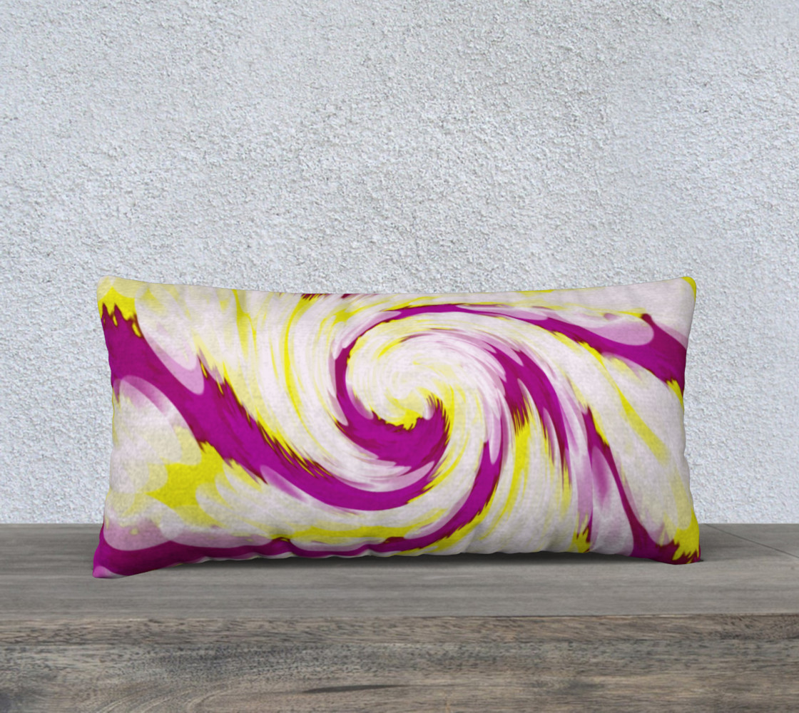 Bright Pink Yellow Swirl Abstract preview #1