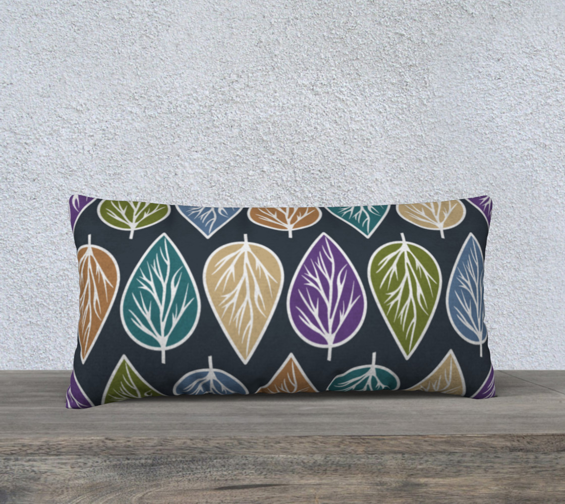 Leaves Repeat in Earthy Tones Pillow 24X12 190220B preview #1