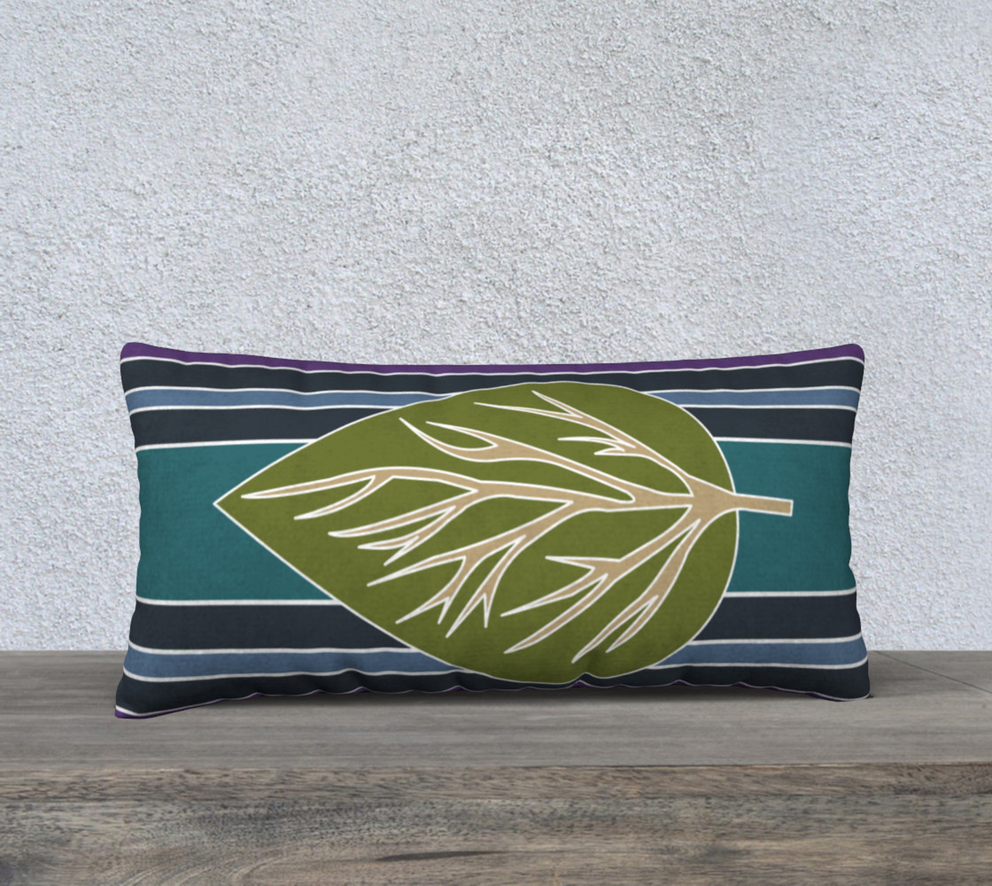 Leaf in Earthy Tones Pillow 24X12 190220C preview #1