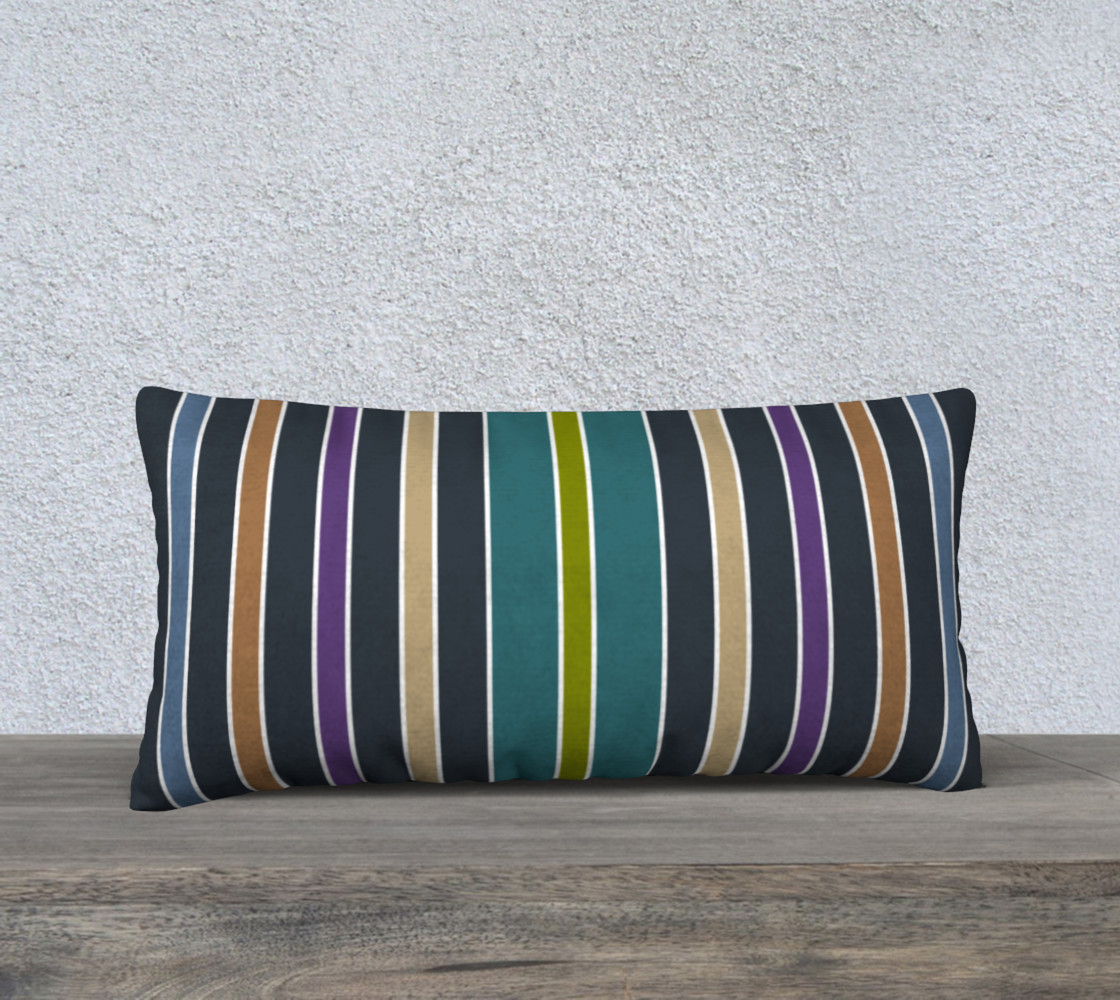 Stripes in Earthy Tones Pillow 24X12 190220D preview #1