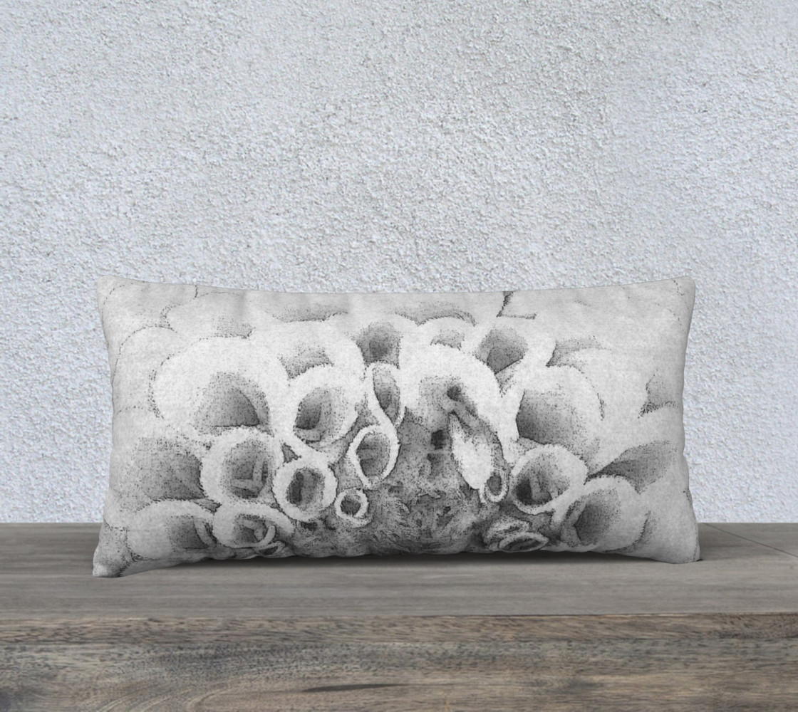 Gray Floral Pillow 24X12 160902 preview #1