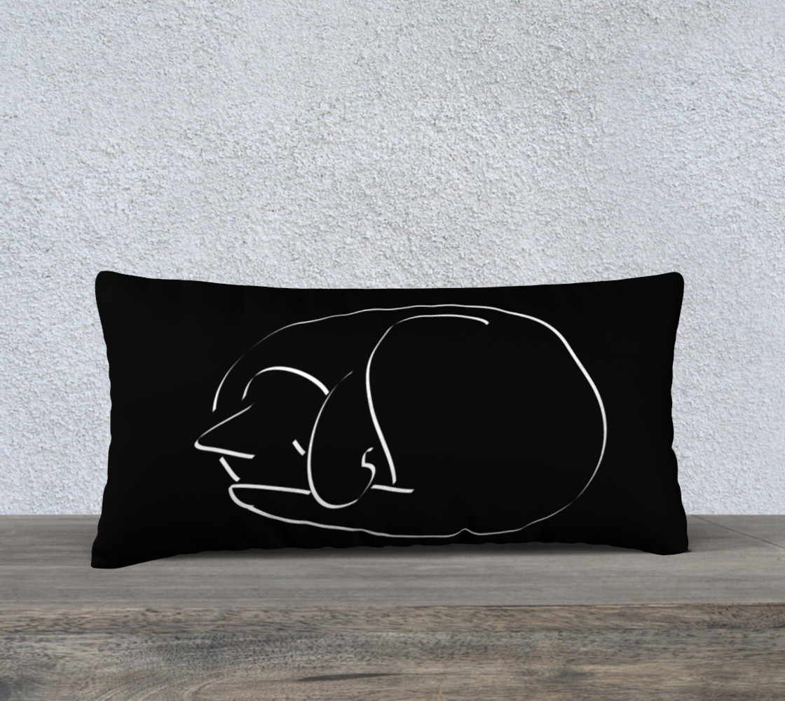 Cat Nap Pillow in Black 24X12 160514 thumbnail #2