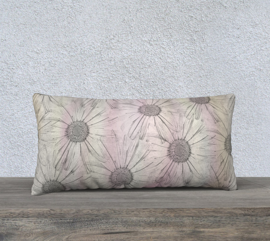Pink and Gray Pastel Floral 24X12 170219 preview #1