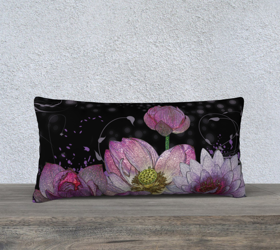 Mystical Lotus 24" x 12" Pillow Case preview #1
