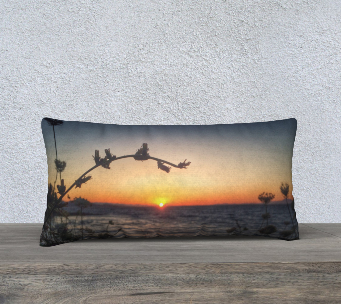 Surf Sunset 24x12 pillow case 3D preview