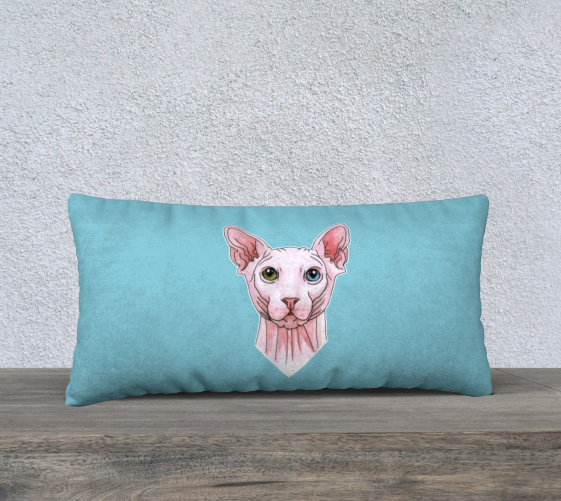 Sphynx cat portrait 24 x 12 Pillow Case preview #1