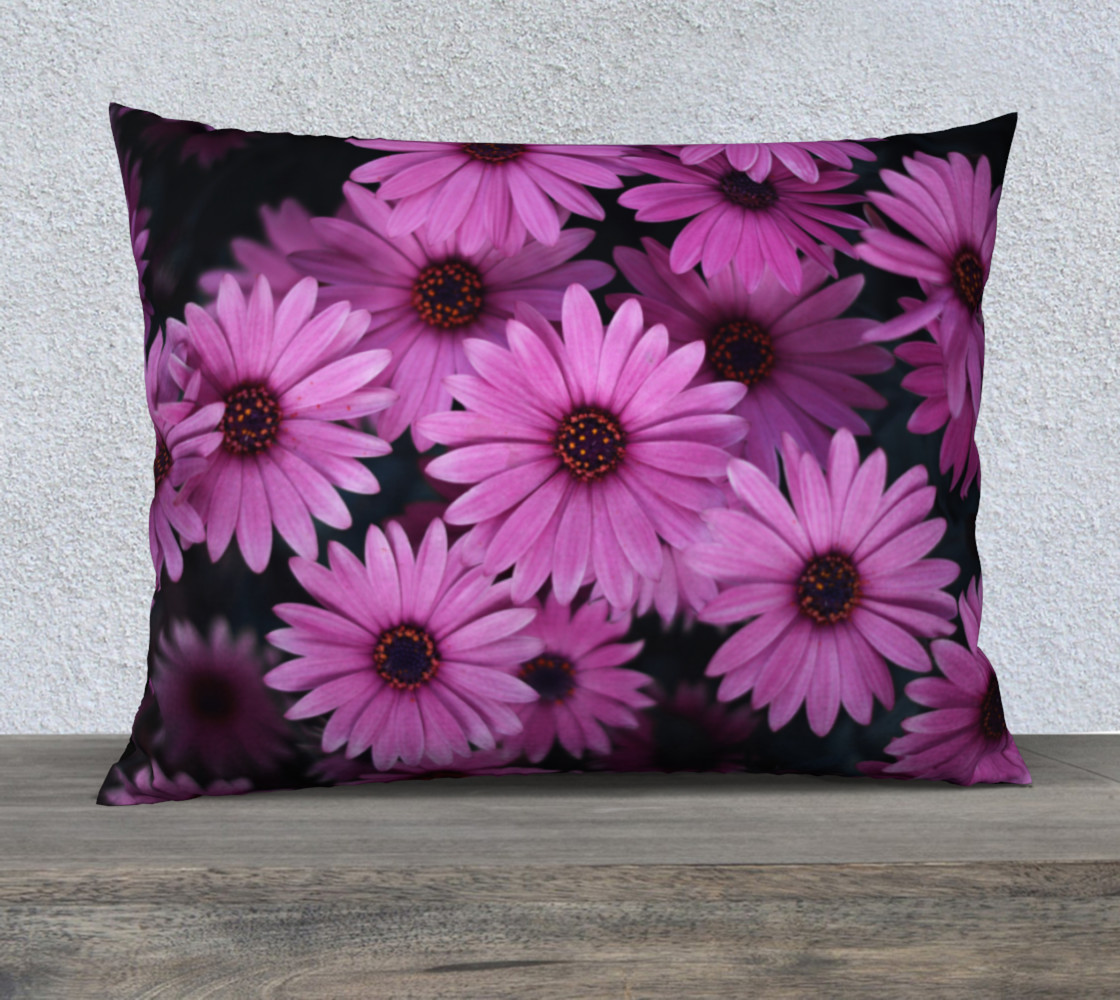 Pericallis Purple Flower Pillow Case 26x20 preview #1
