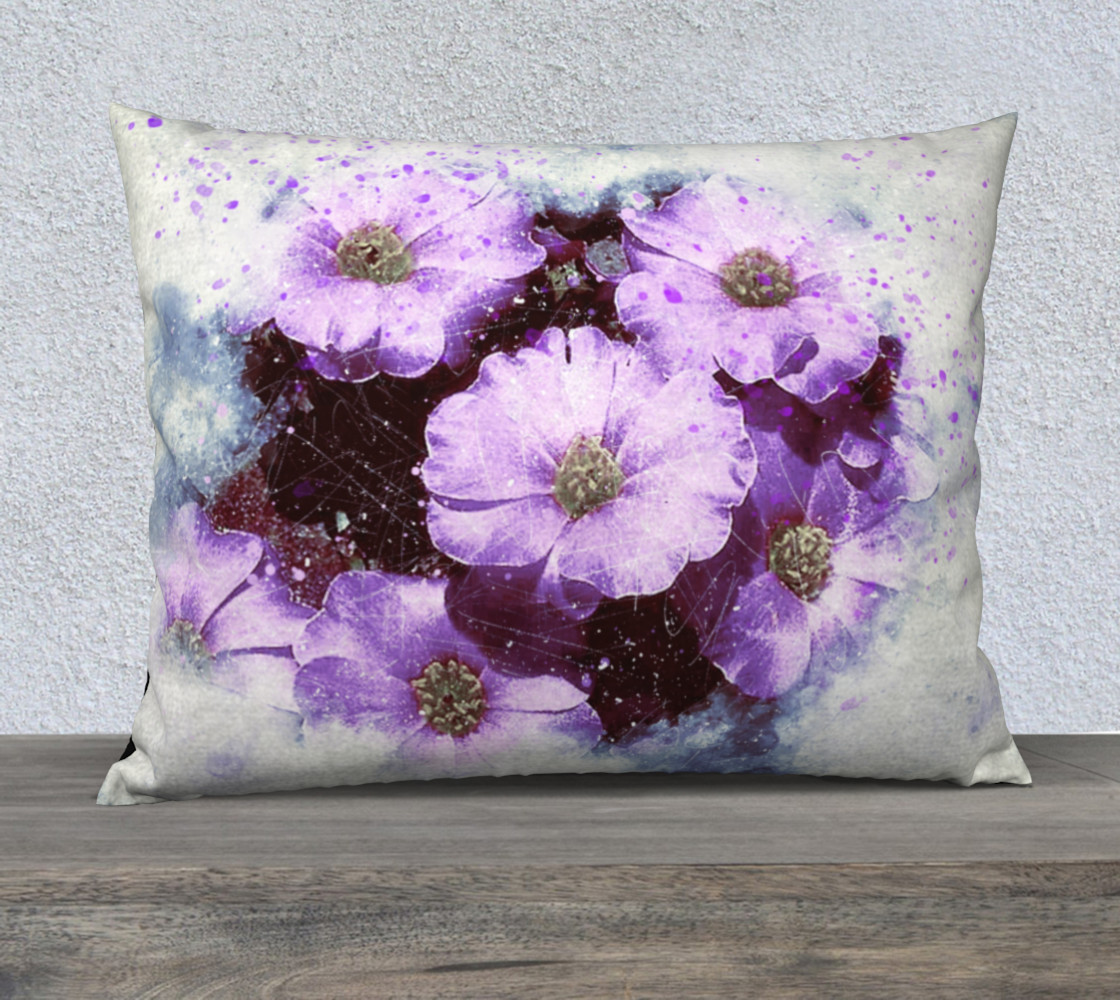 Six Purple Flowers 26 x 20 Pillow Case preview #1