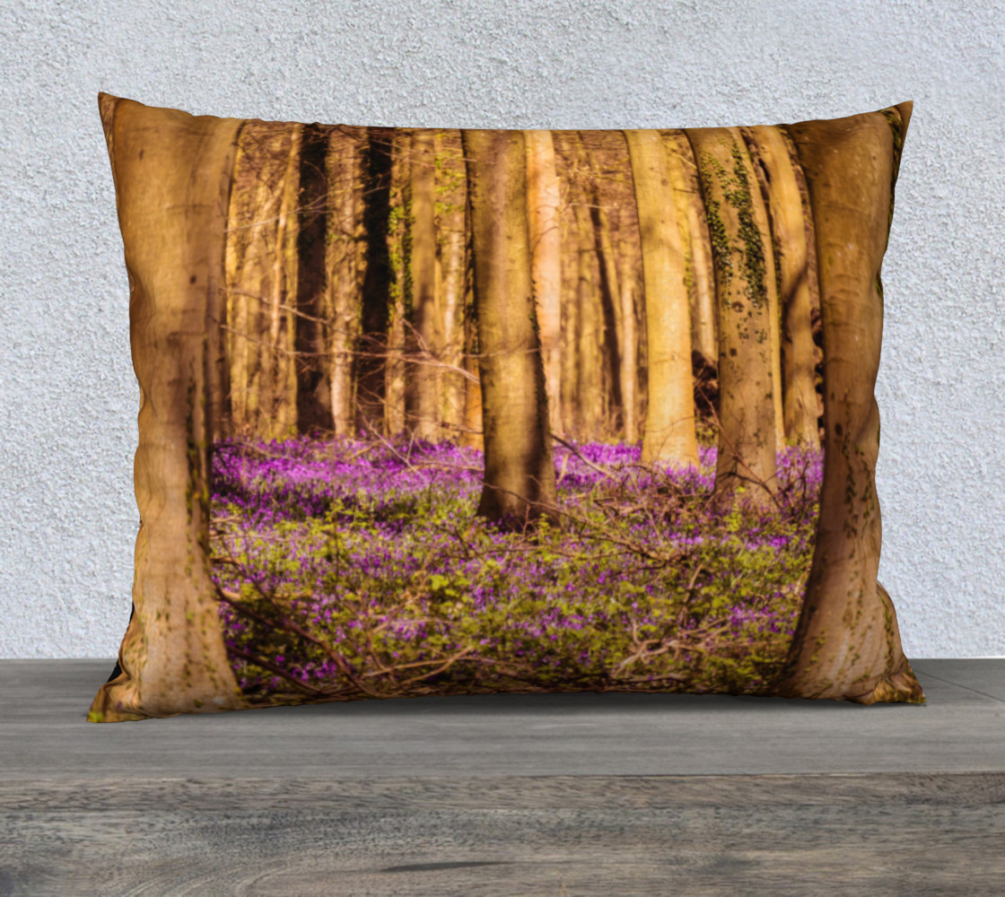 Forest with Purple Flowers 26 x 20 Pillow Case preview #1