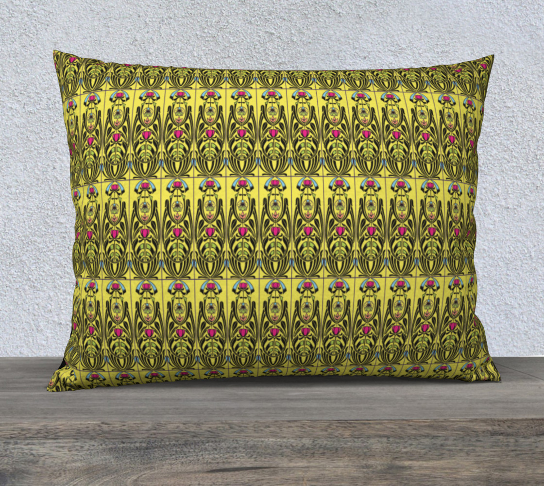 Yellow Nouveau 26 x 20 Pillow Case preview #1