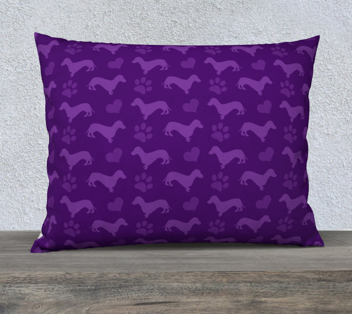 Purple dachshunds hearts paws preview #1