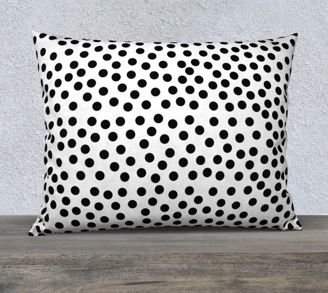 Black Polka Dots Large Pillow preview #1