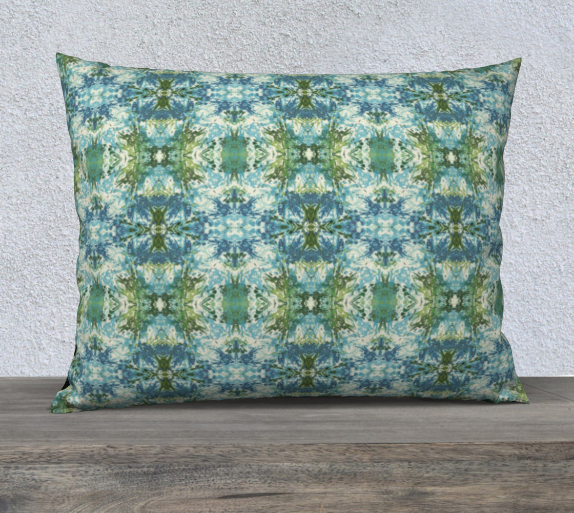 Mock Floral Blue and Green Ikat 2 preview #1