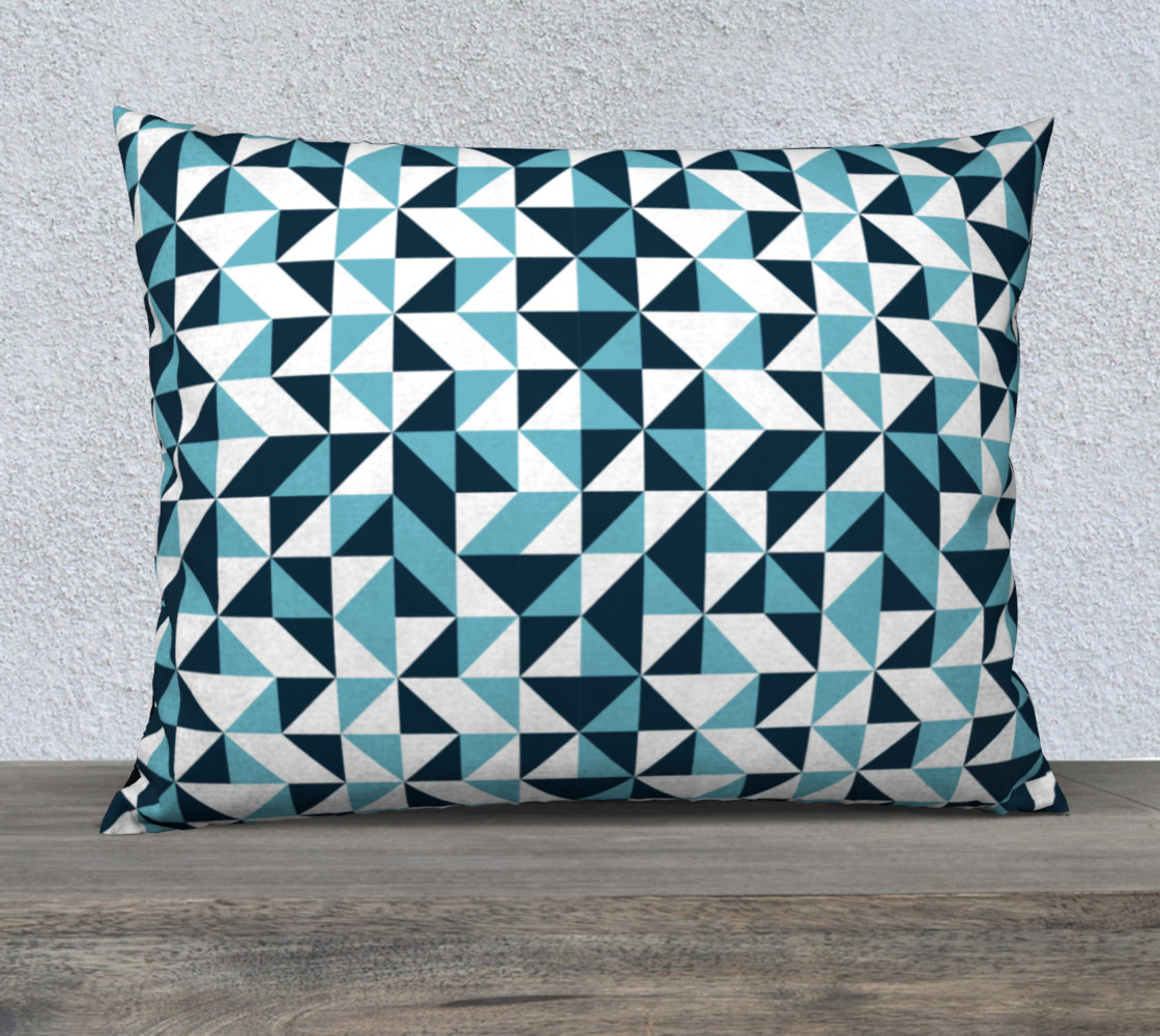 Blue Triangles 26x20 Pillow Case preview #1