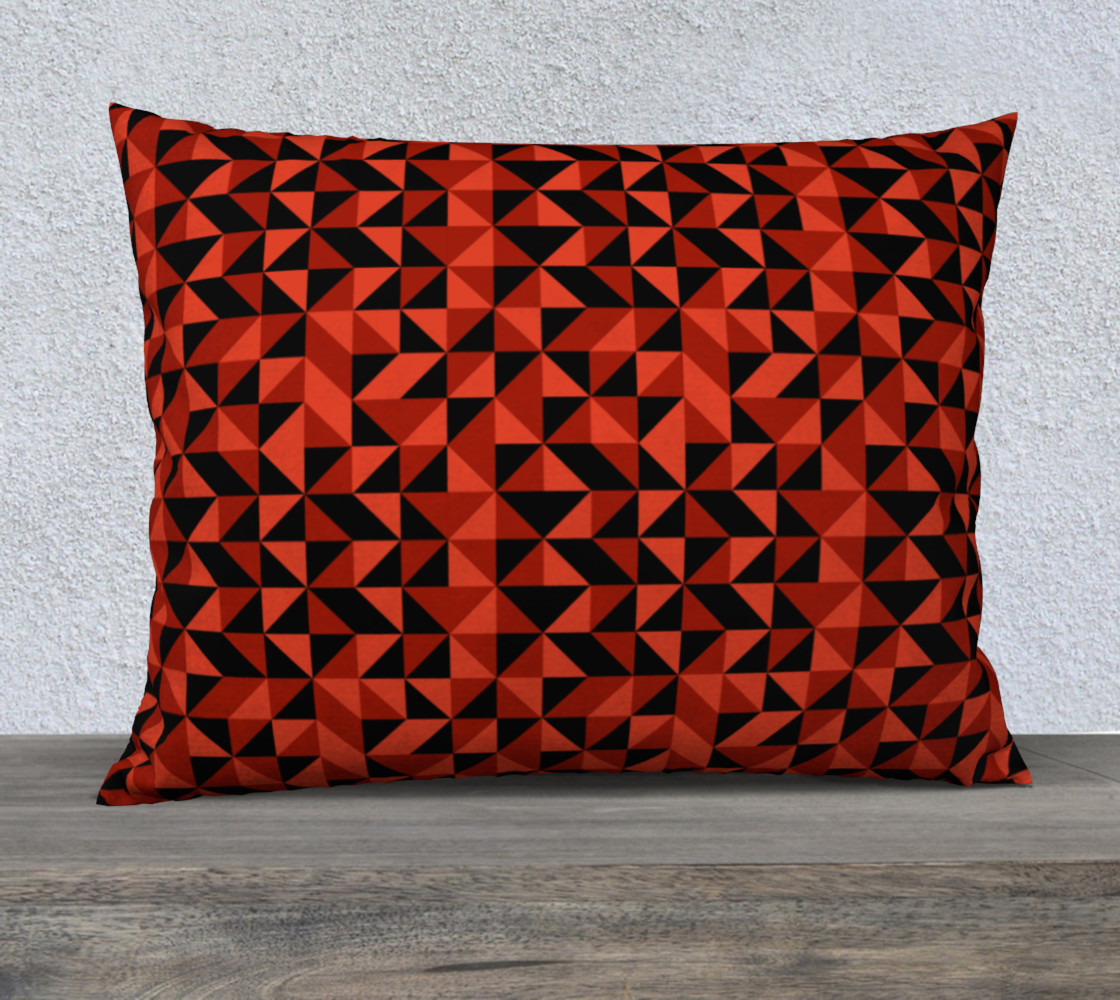 Red Triangles 26x20 Pillow Case preview #1
