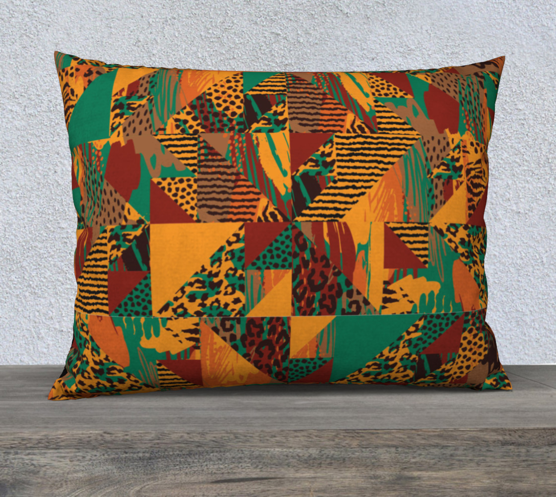 Abstract Safari Print 26" x 20" Decorative Pillow Case preview #1