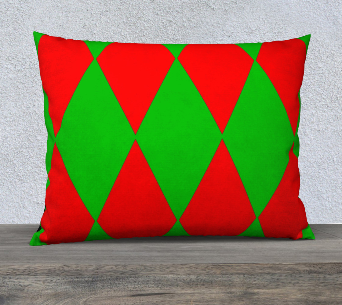 Christmas Harlequin Diamond 26/20 Pillow CAse preview #1