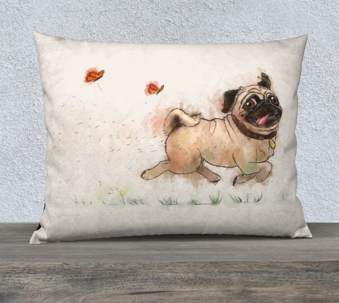 The Furminator pug watercolor preview #1