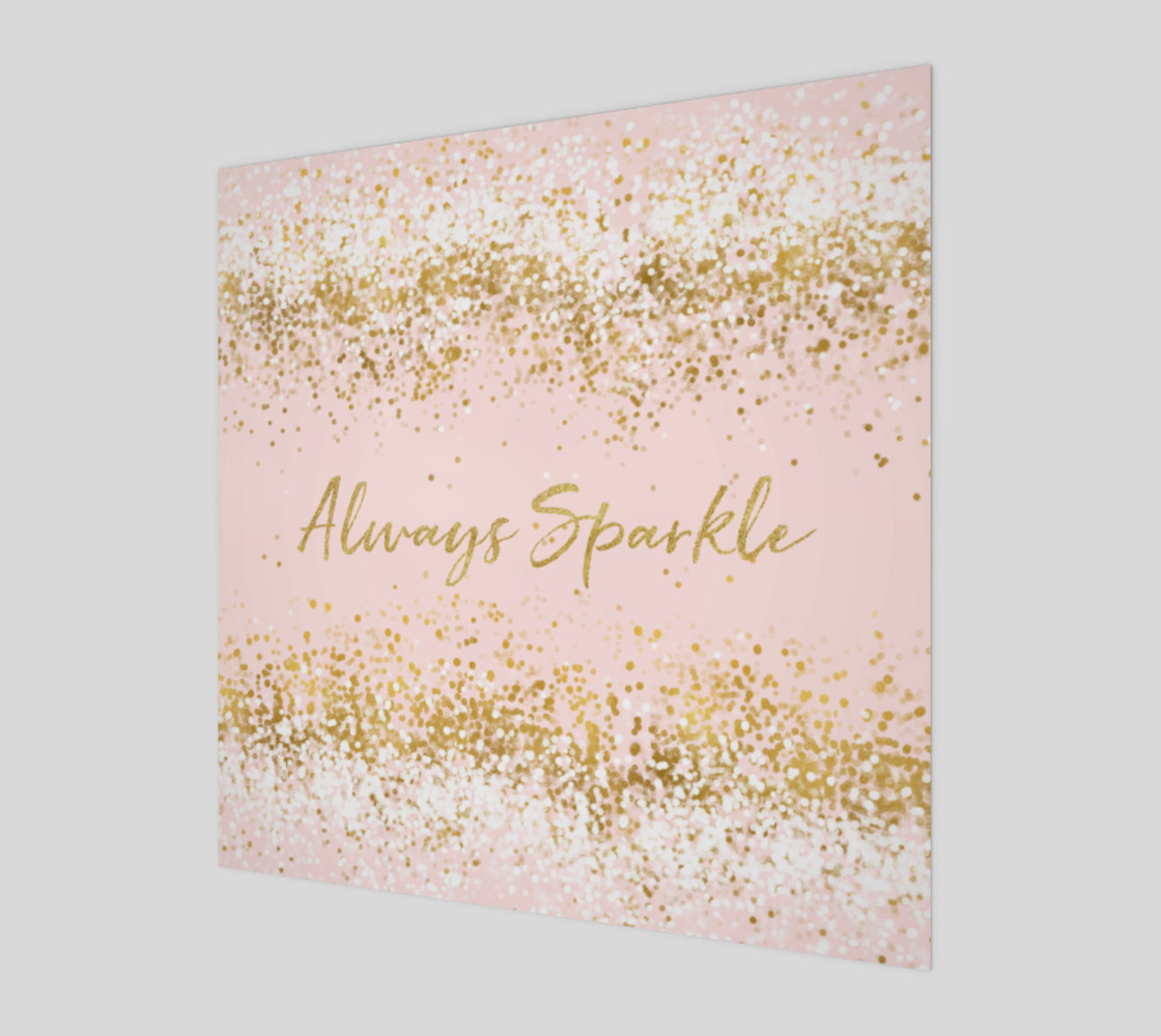 Aperçu de Blush Pink White Gold Confetti Always Sparkle #1