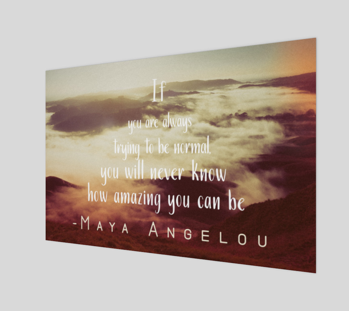 Maya Angelou 'amazing' quote - wall art preview #1