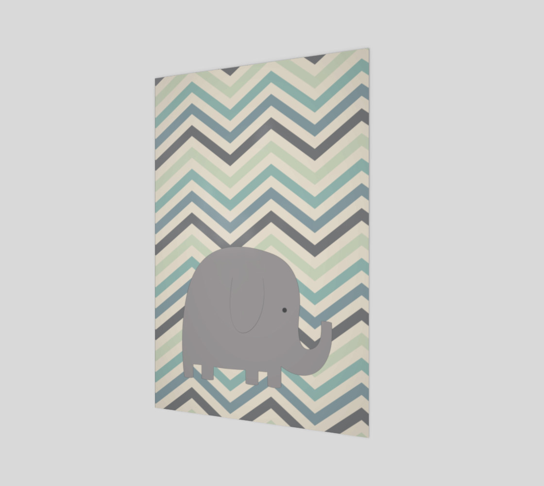 Elephant and chevron - wall art preview #1