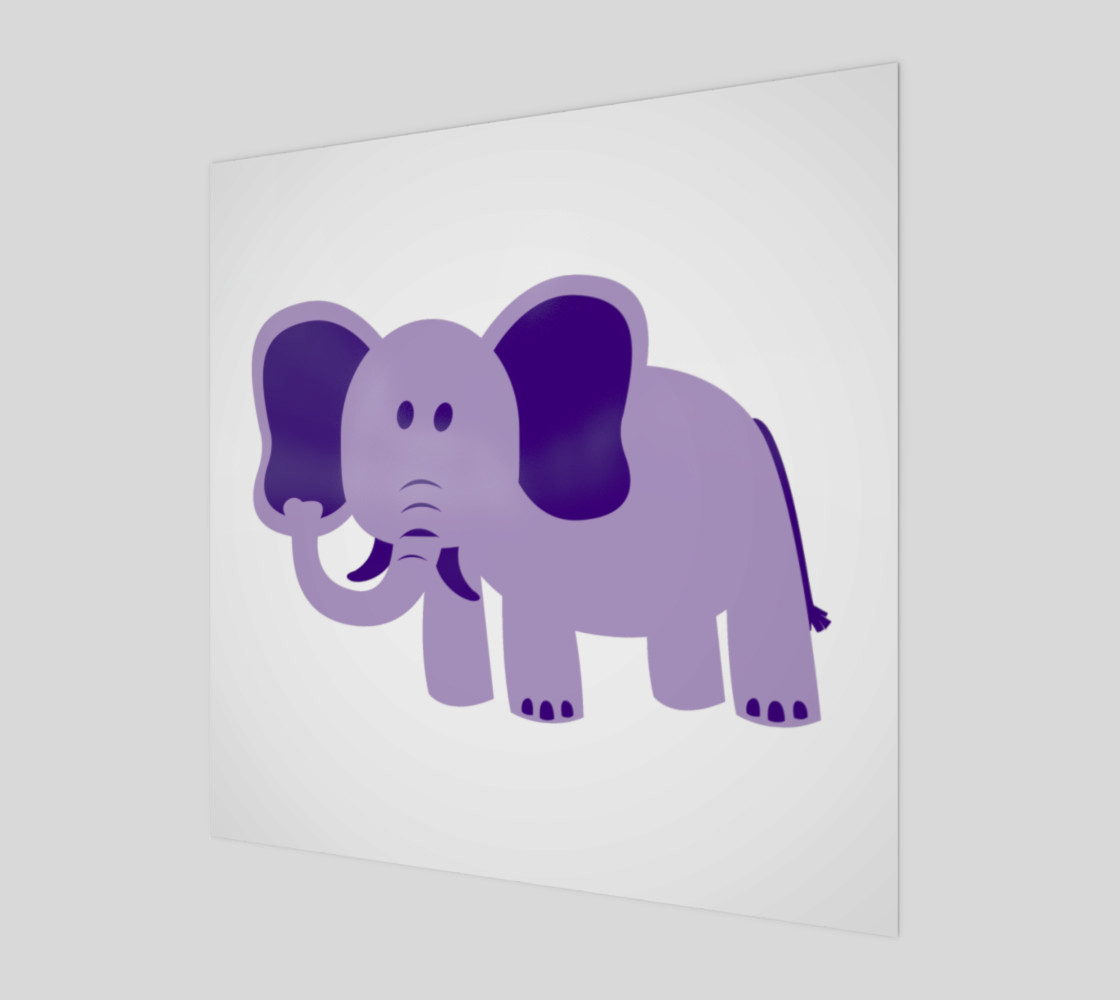 Purple Elephant Wall Art preview #1