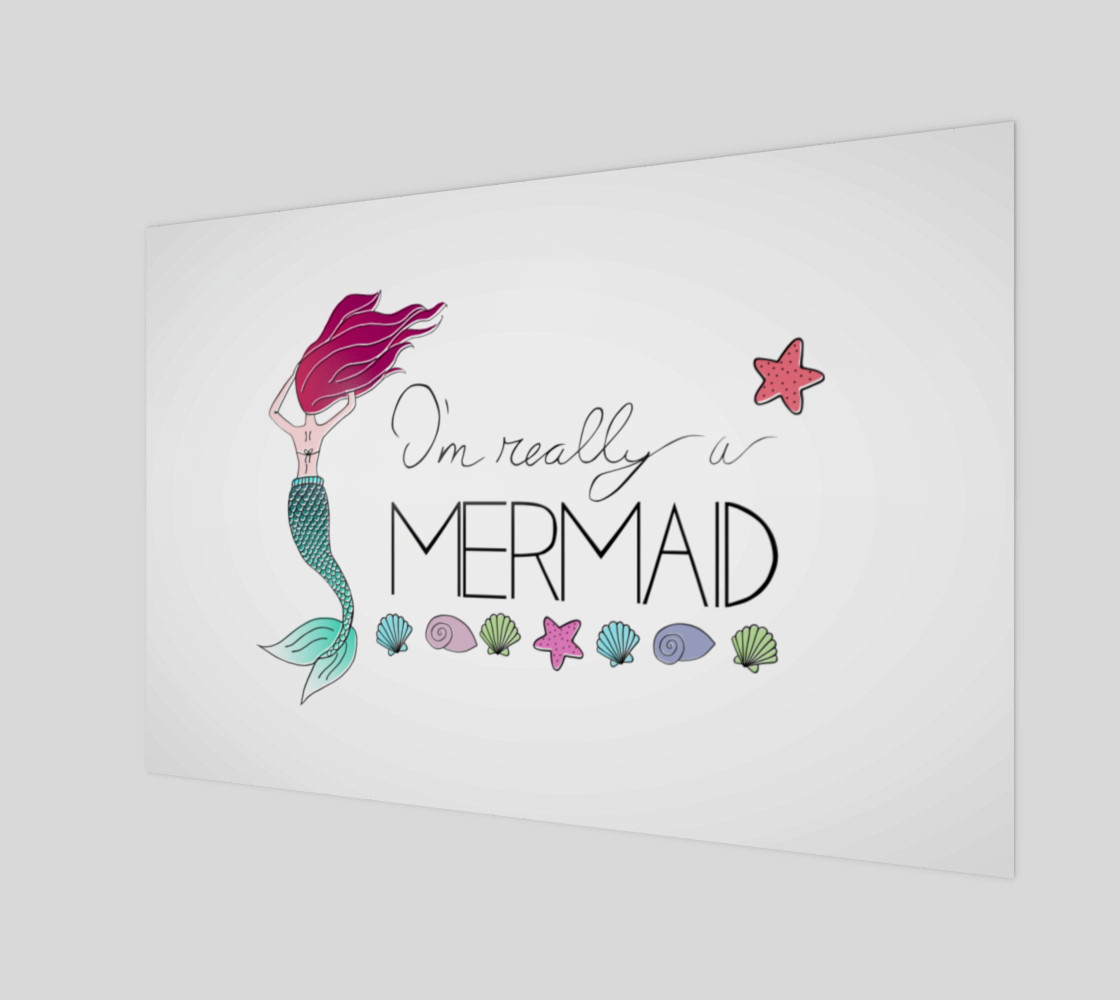 Aperçu 3D de I'm Really a Mermaid Canvas Print - 3:2