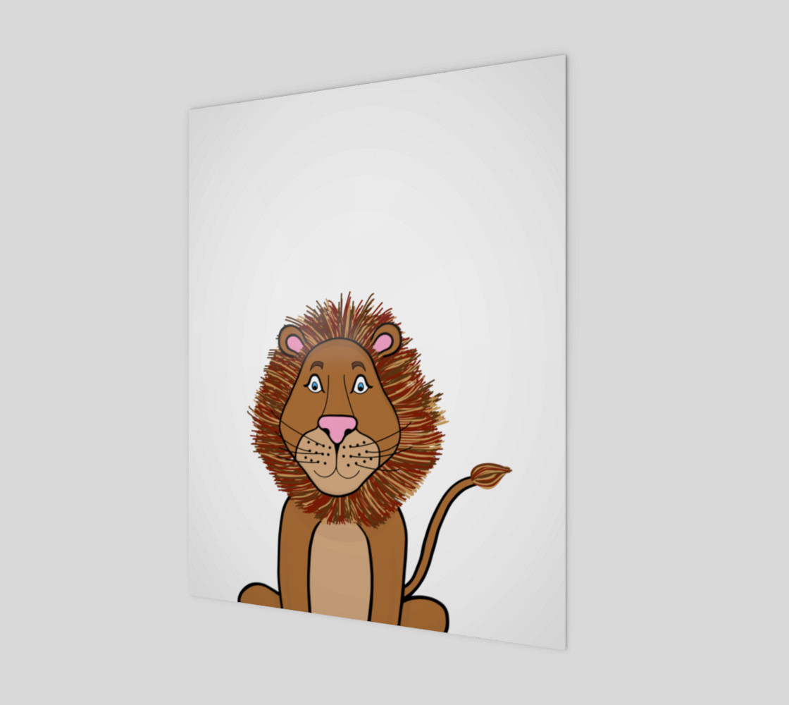 Aperçu 3D de Leo the Lion Canvas Print - 11"x14"