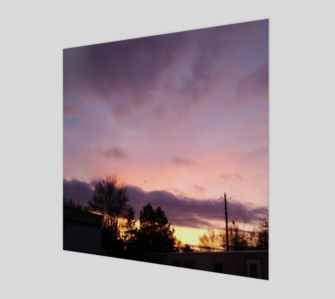 February Sunset in the Trailers Wall Art canvas preview #1