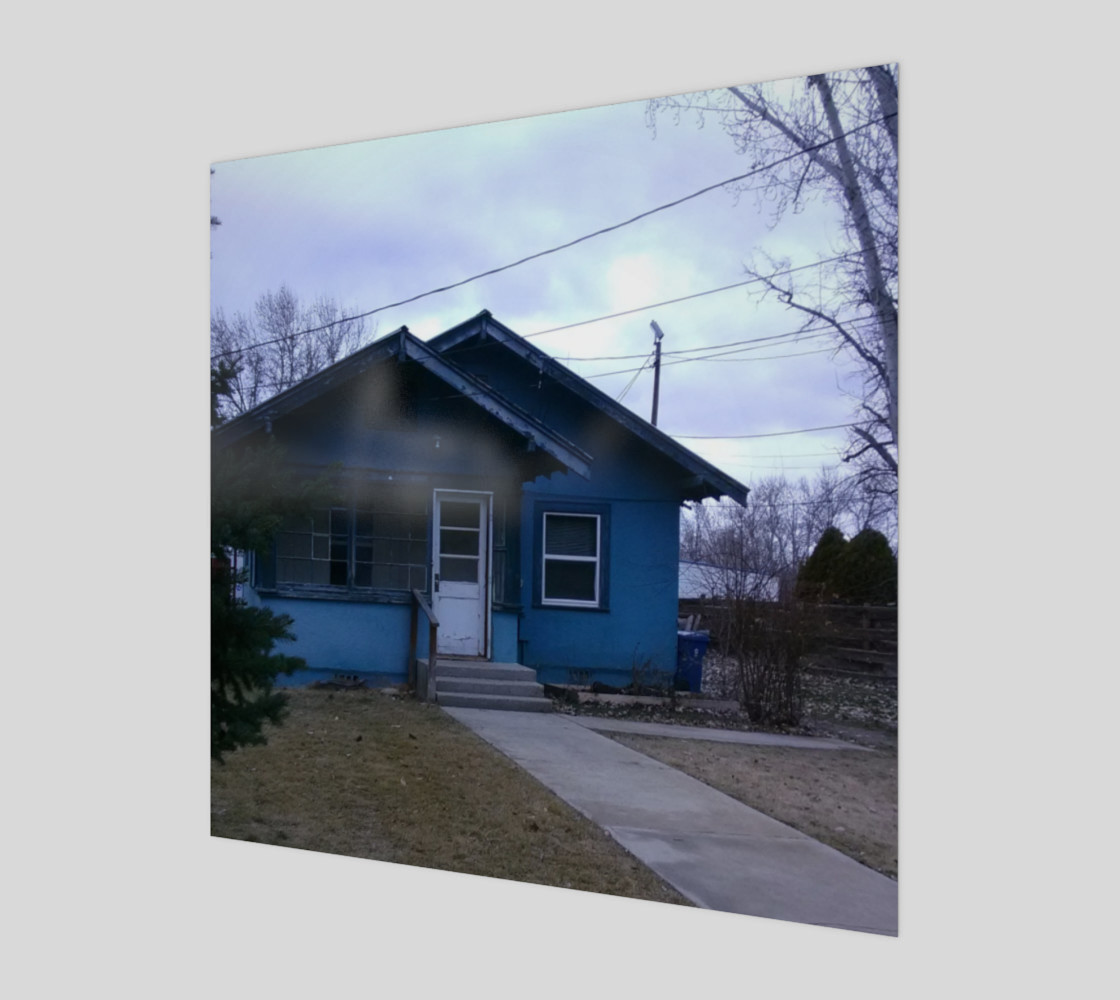 Little Blue House in GC ID Wall Art canvas preview #1