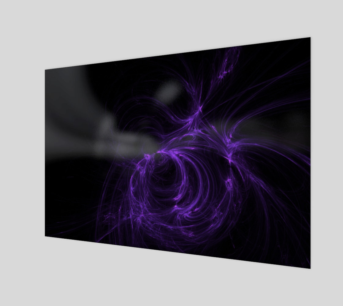 purple fractal wall art preview #1
