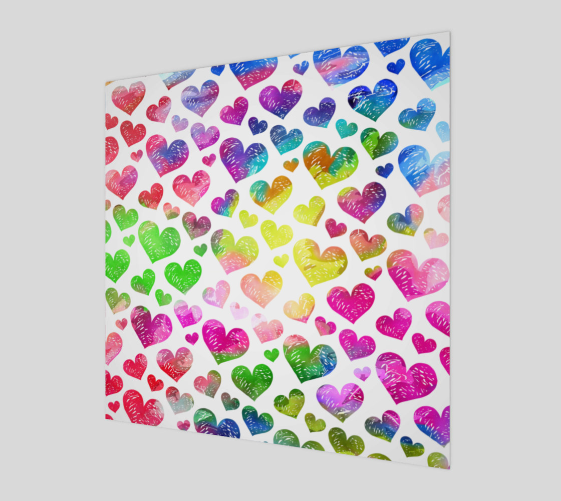 Watercolour Valentine Hearts preview #1