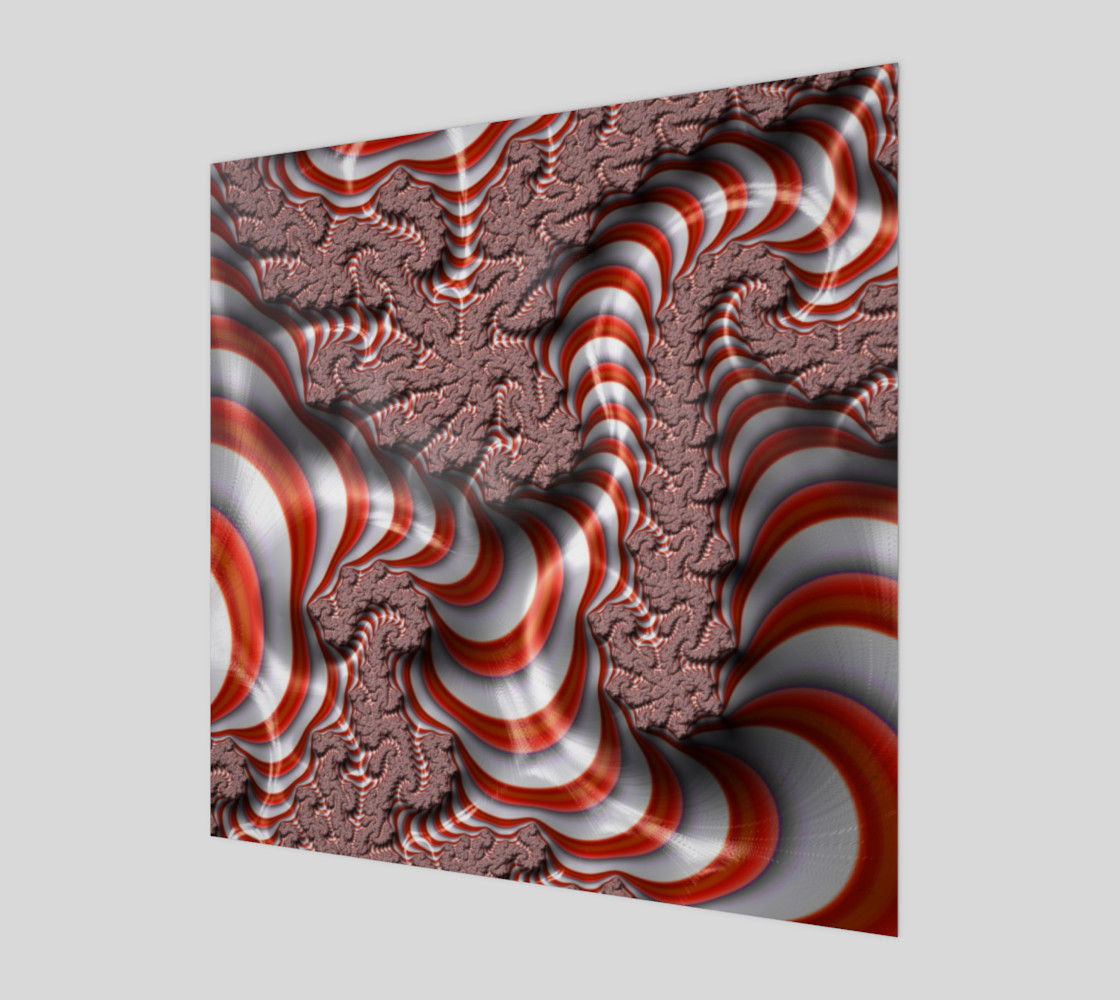 Candy Cane Fractal Wall Art Art Print preview #1