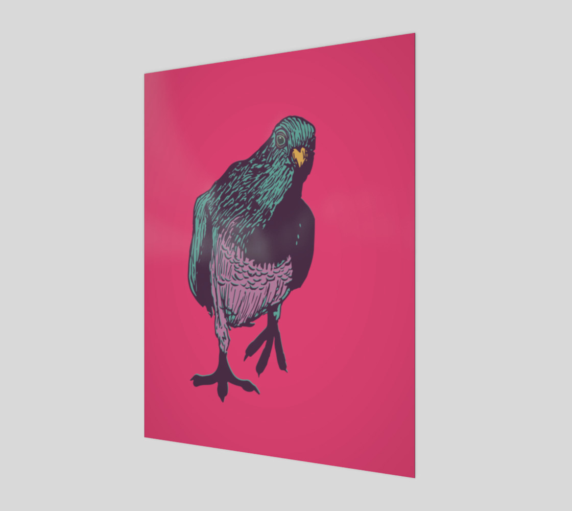 3:4 Poster - Curious Pigeon in Bright preview #1
