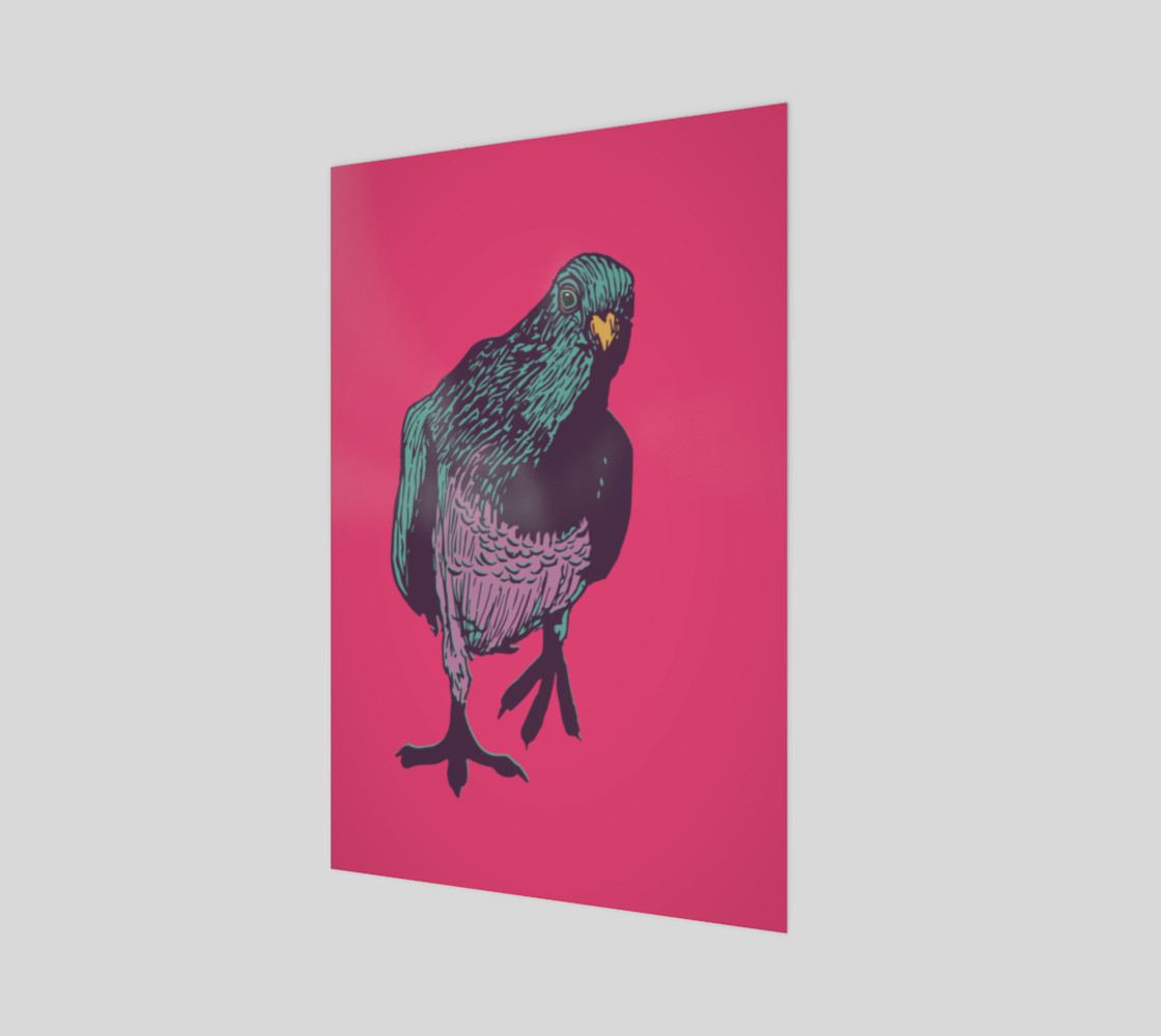 2:3 Poster - Curious Pigeon in Bright preview #1