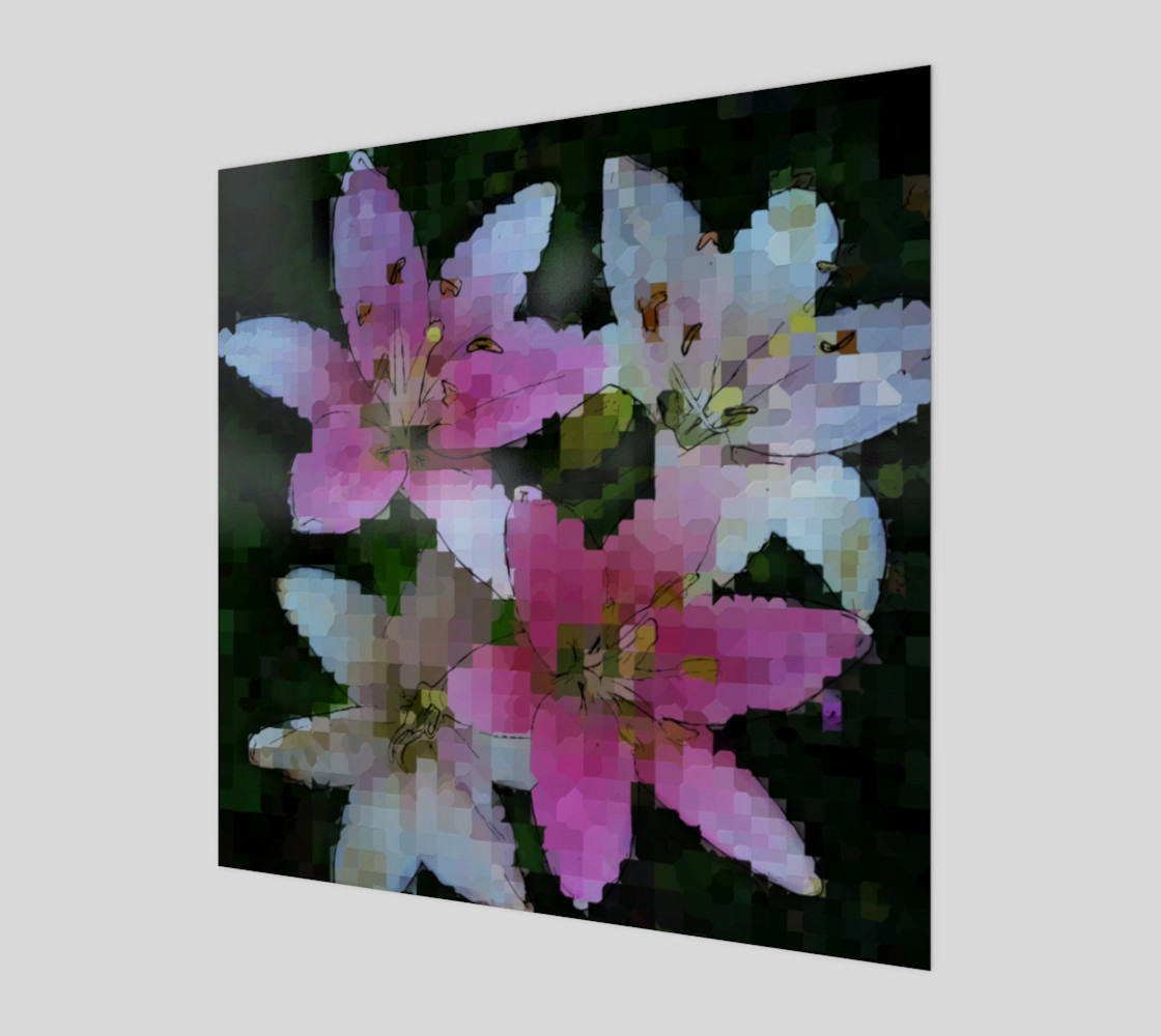 Pink Asiatic Lily Mosaic preview #1