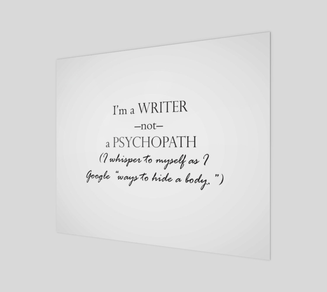 Writer Not Psycho Print preview #1