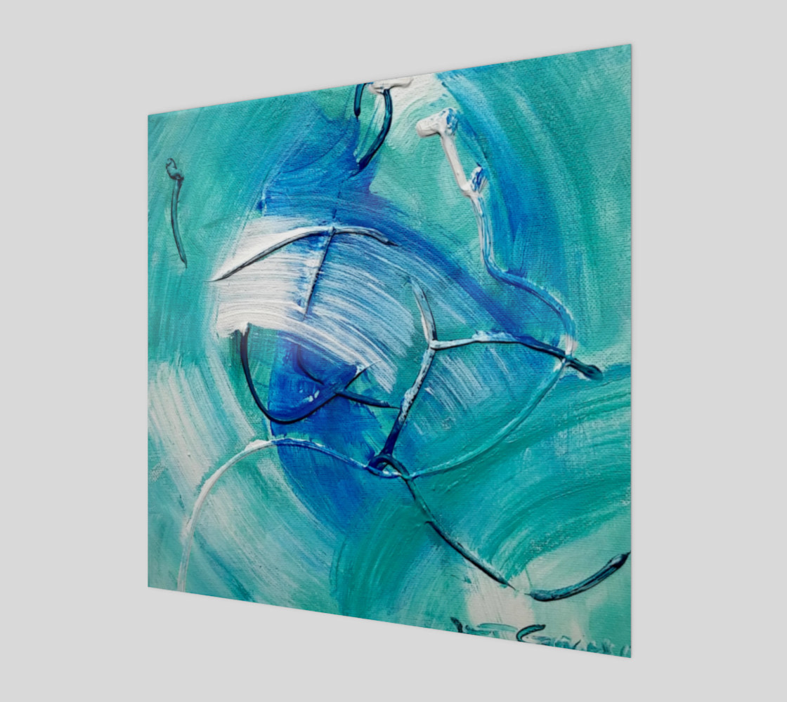 Sea Green Abstract Painting by Janet Gervers preview #1