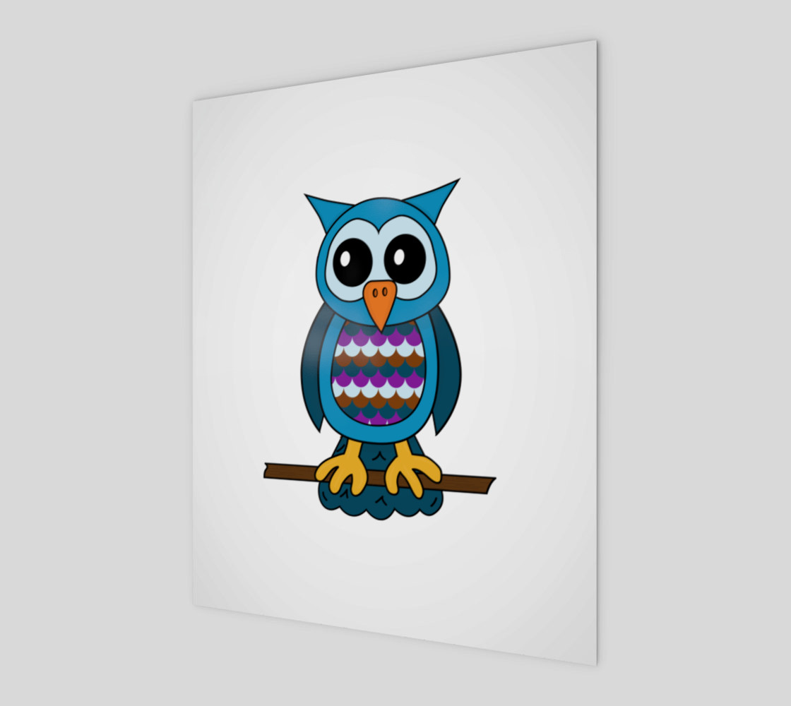 Oliver the Owl 8"x10" Print preview #1