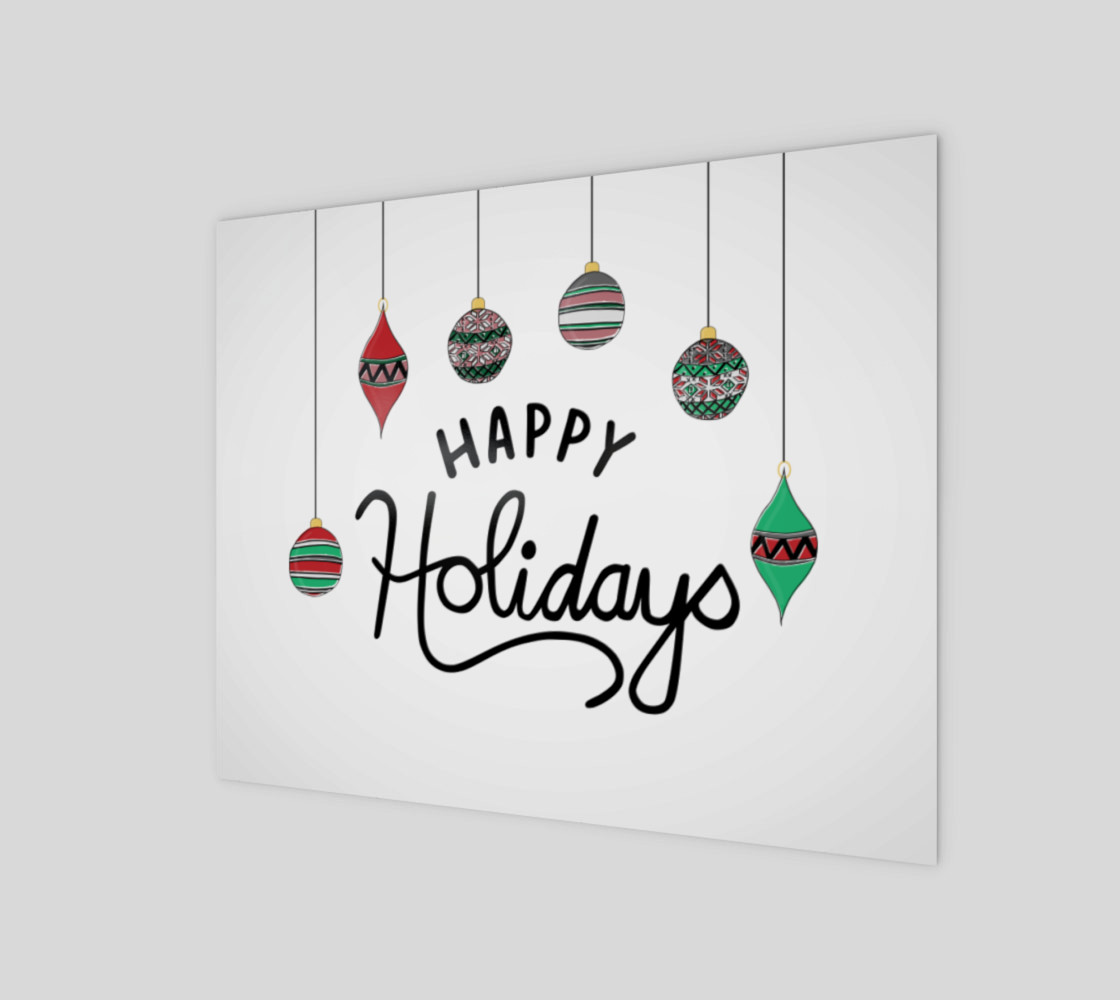 Aperçu 3D de Happy Holidays 10"x8" Print