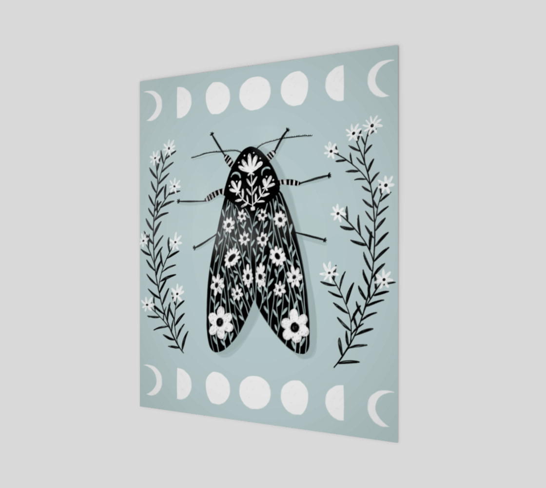 Moon Moth Art Print 16 x 20 preview #1