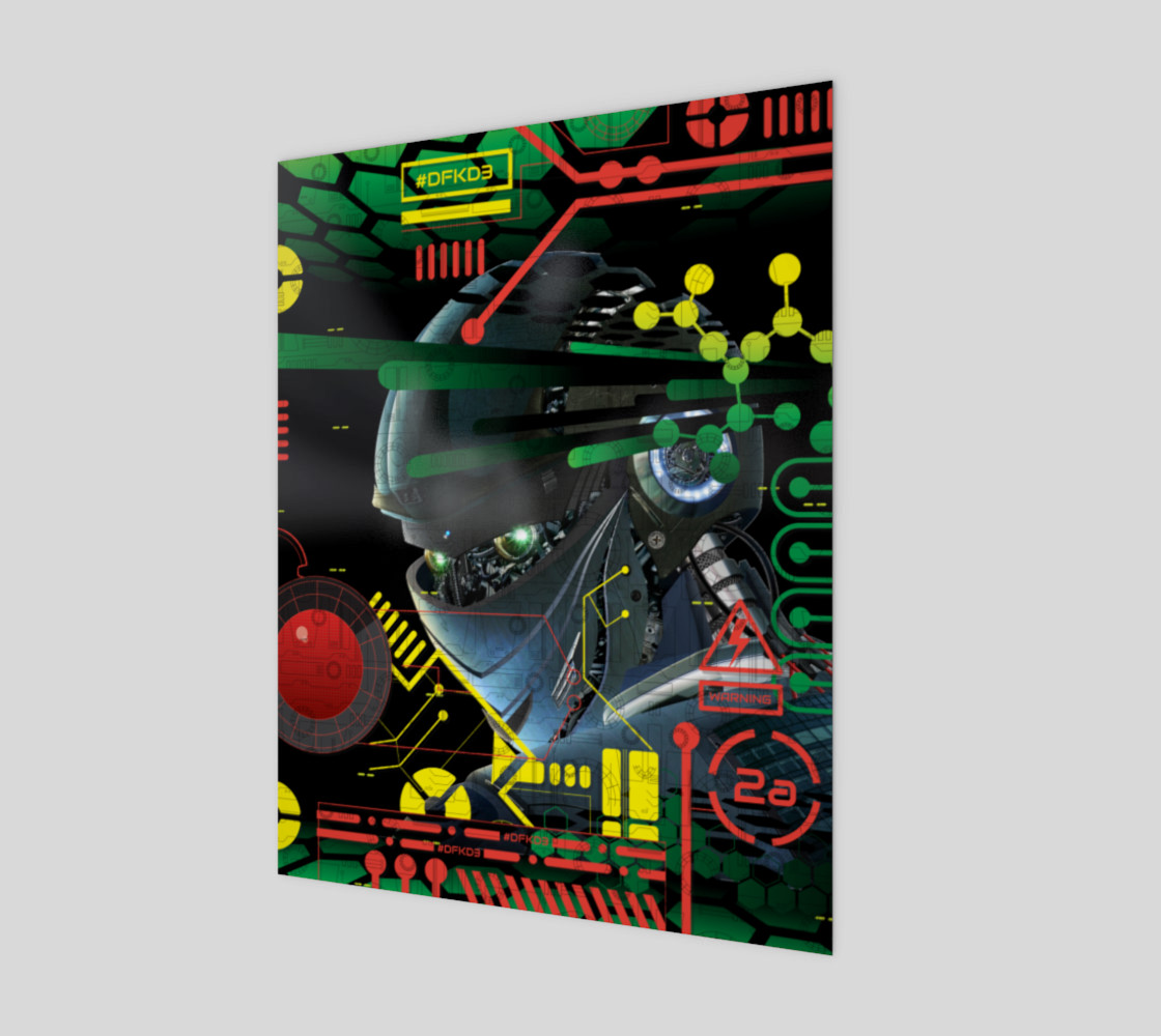 Futuristic Sci-Fi Techno Robot Wall Art preview #1
